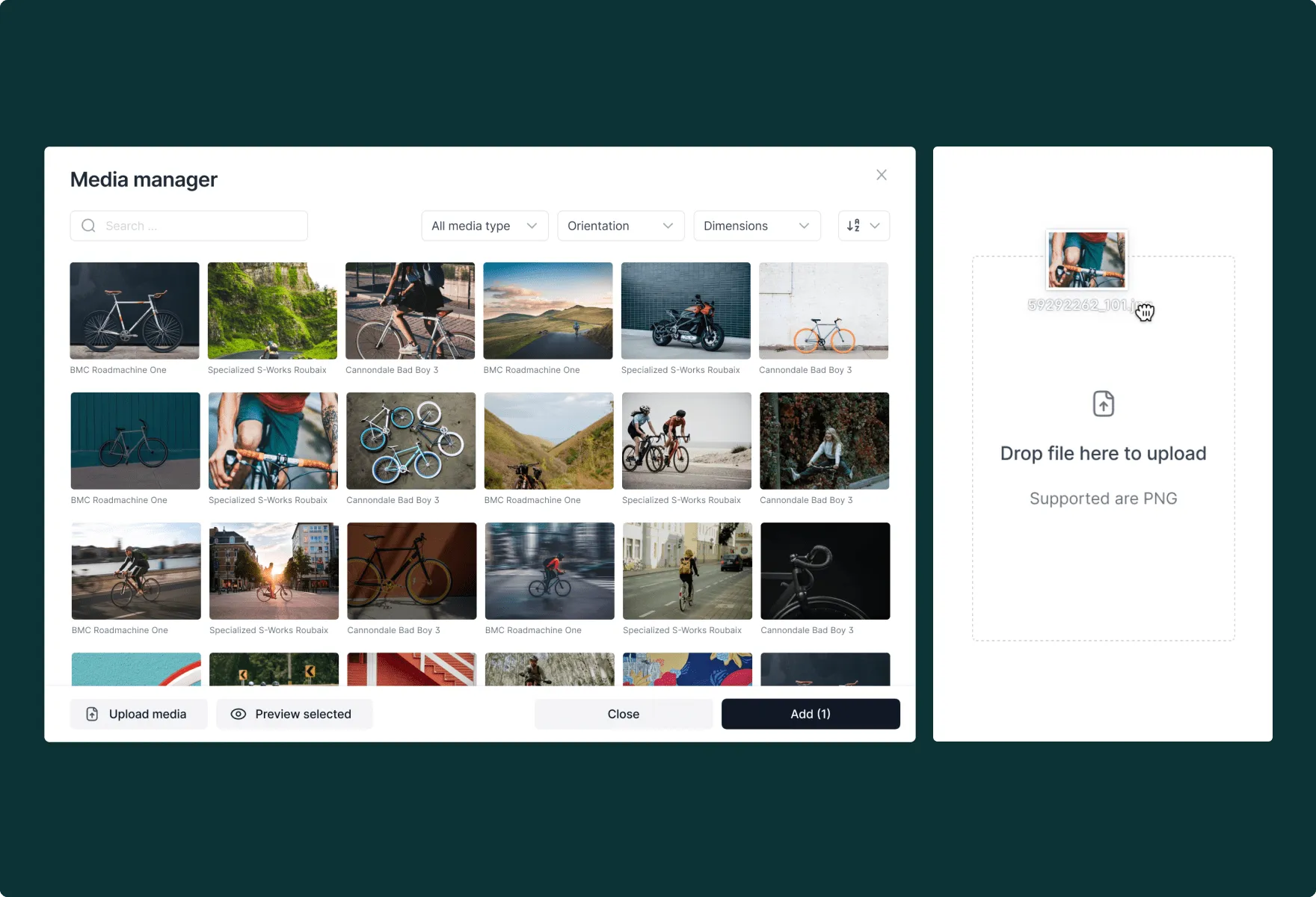 Site customizer sidebar